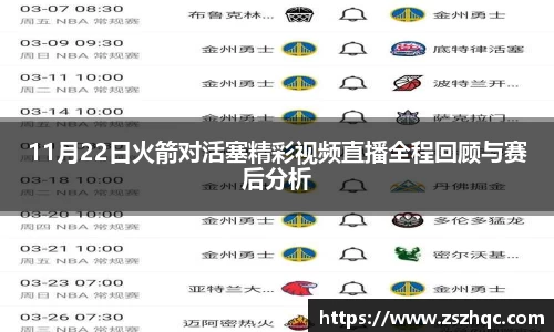11月22日火箭对活塞精彩视频直播全程回顾与赛后分析